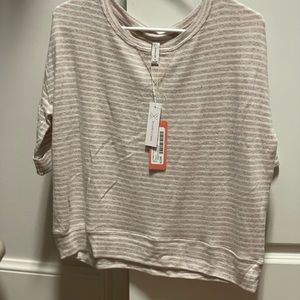 Collins Top in Pecan Stripe NWT